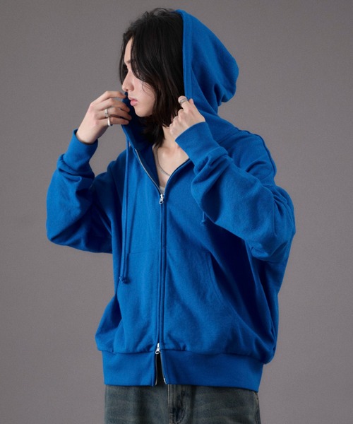 WEGO(ウィゴー)の「WEGO/コンパクトフィットダブルZIPパーカー(パーカー・メンズ・ネイビー/ブラック/杢グレー/ブルー/レッド/ブラウン・MEDIUM/LARGE)」の19枚目の写真