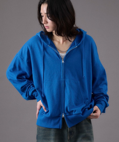 WEGO(ウィゴー)の「WEGO/コンパクトフィットダブルZIPパーカー(パーカー・メンズ・ネイビー/ブラック/杢グレー/ブルー/レッド/ブラウン・MEDIUM/LARGE)」の21枚目の写真