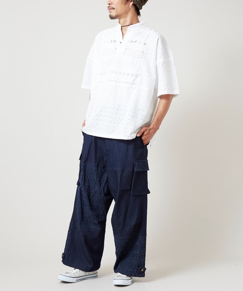 チャイハネ(チャイハネ)の「【チャイハネ】サーランMEN'Sトップス(その他トップス・メンズ・ブラック/グリーン/ホワイト・FREE)」の4枚目の写真