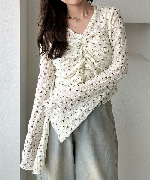 apres jour clair（アプレジュールクレア）の「【apres jour clair】アソートレースシアーカーディガン（カーディガン/ボレロ・レディース・ホワイト系その他/アイボリー/ホワイト系その他2・フリー/X-LARGE）」の5枚目の写真
