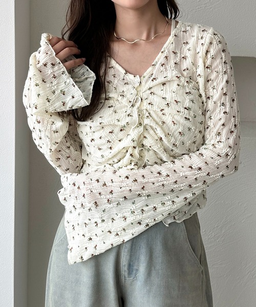 apres jour clair（アプレジュールクレア）の「【apres jour clair】アソートレースシアーカーディガン（カーディガン/ボレロ・レディース・ホワイト系その他/アイボリー/ホワイト系その他2・フリー/X-LARGE）」の6枚目の写真