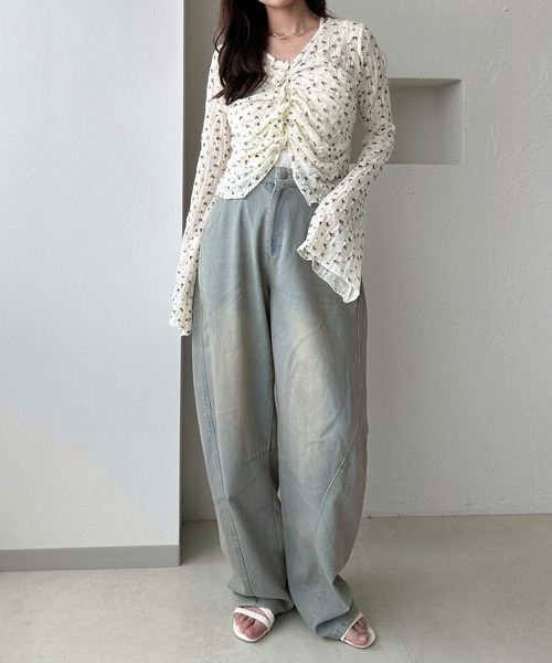 apres jour clair（アプレジュールクレア）の「【apres jour clair】アソートレースシアーカーディガン（カーディガン/ボレロ・レディース・ホワイト系その他/アイボリー/ホワイト系その他2・フリー/X-LARGE）」の10枚目の写真