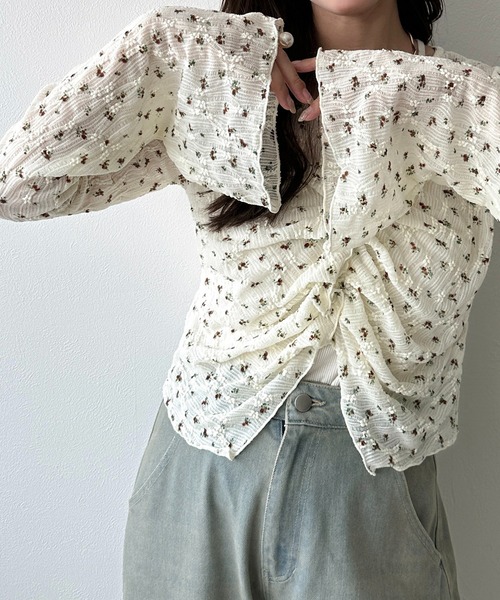 apres jour clair（アプレジュールクレア）の「【apres jour clair】アソートレースシアーカーディガン（カーディガン/ボレロ・レディース・ホワイト系その他/アイボリー/ホワイト系その他2・フリー/X-LARGE）」の7枚目の写真