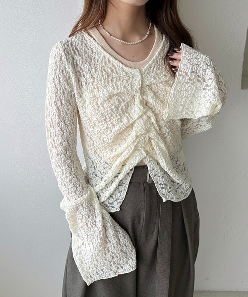 apres jour clair（アプレジュールクレア）の「【apres jour clair】アソートレースシアーカーディガン（カーディガン/ボレロ・レディース・ホワイト系その他/アイボリー/ホワイト系その他2・フリー/X-LARGE）」の18枚目の写真