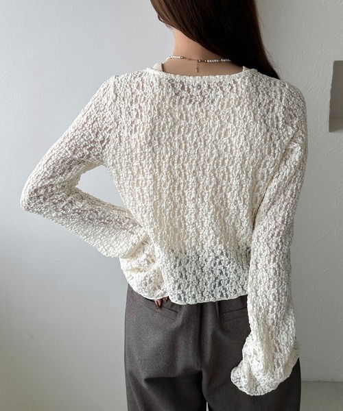 apres jour clair（アプレジュールクレア）の「【apres jour clair】アソートレースシアーカーディガン（カーディガン/ボレロ・レディース・ホワイト系その他/アイボリー/ホワイト系その他2・フリー/X-LARGE）」の20枚目の写真