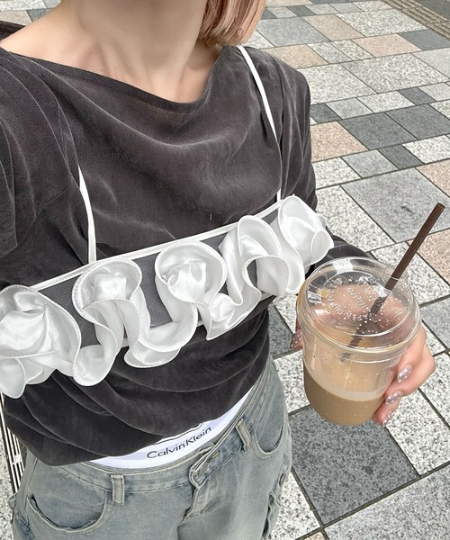 Alley Tokyo(アリートーキョー)の「シアーベロアTOPS(その他トップス・レディース・アイボリー/チャコール・FREE)」の16枚目の写真