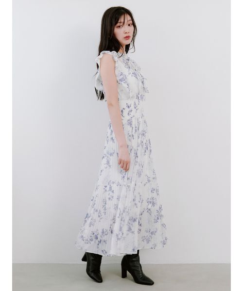 【新品】スナイデル　プリントプリーツシャーリングワンピース SNIDEL ワンピース 「00サイズあり」プリントプリーツ