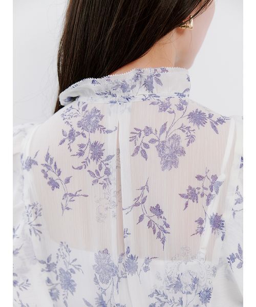 セール】【00サイズあり】プリントプリーツシャーリングワンピース