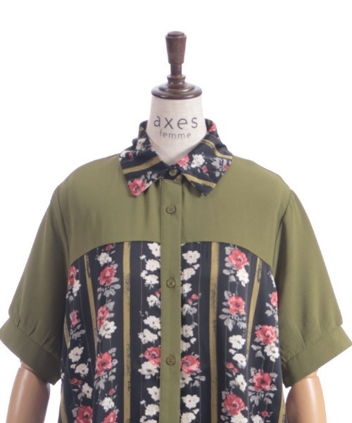 花柄シャツワンピース（ワンピース）｜axes femme（アクシーズ