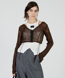 モヘアメッシュショートカーデ / Mohair Mesh Short Cardigan