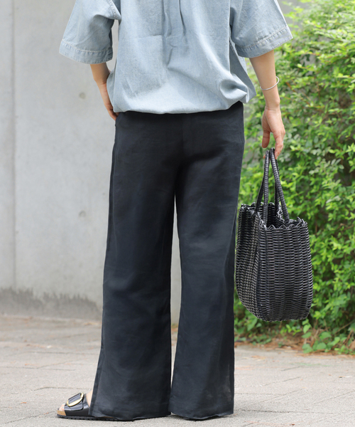 JOURNAL STANDARD relume(ジャーナルスタンダード レリューム)の「《一部WEB限定追加5》麻スリットイージーパンツ(その他パンツ・レディース・ブルー/ブラック/ライトブルー/ブラウン/ピンク/ベージュ/オレンジ・36/38)」の13枚目の写真
