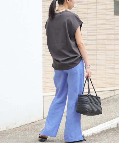 JOURNAL STANDARD relume 麻スリットイージーパンツ JOURNAL STANDARD relume｜《追加》麻スリットイージーパンツ