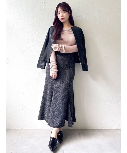 dazzlin（ダズリン）の「2WAYアシメタックオフショルニット（ニット/セーター・レディース・オフホワイト/グレー/ブラック/ピンク・FREE）」の9枚目の写真