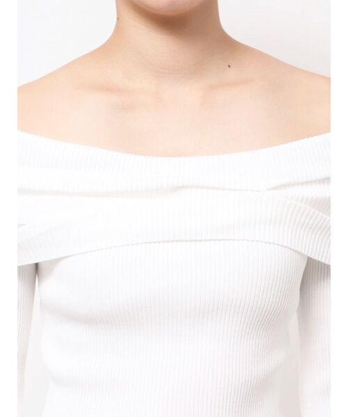 dazzlin（ダズリン）の「2WAYアシメタックオフショルニット（ニット/セーター・レディース・オフホワイト/グレー/ブラック/ピンク・FREE）」の20枚目の写真