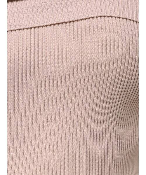 dazzlin（ダズリン）の「2WAYアシメタックオフショルニット（ニット/セーター・レディース・オフホワイト/グレー/ブラック/ピンク・FREE）」の5枚目の写真