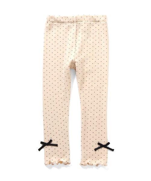 Seraph（セラフ）の「【ジュニア対応】もちもちメロウレギンス（レギンス/スパッツ・キッズ・アイボリー/チャコール/ネイビー/ブラウン/ピンク・80/90/100/110/120/130/140）」の2枚目の写真