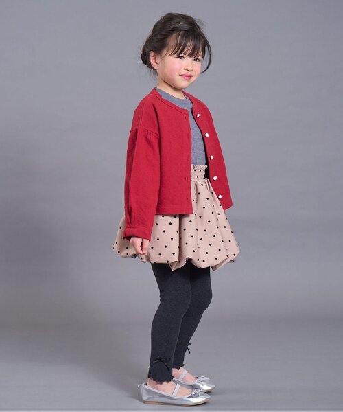 Seraph（セラフ）の「【ジュニア対応】もちもちメロウレギンス（レギンス/スパッツ・キッズ・アイボリー/チャコール/ネイビー/ブラウン/ピンク・80/90/100/110/120/130/140）」の9枚目の写真