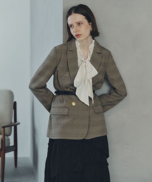 YECCA VECCA（イェッカヴェッカ）の「フリルギャザーボウタイブラウス（シャツ/ブラウス・レディース・ピンク/オフホワイト/ブラウン・FREE）」の19枚目の写真