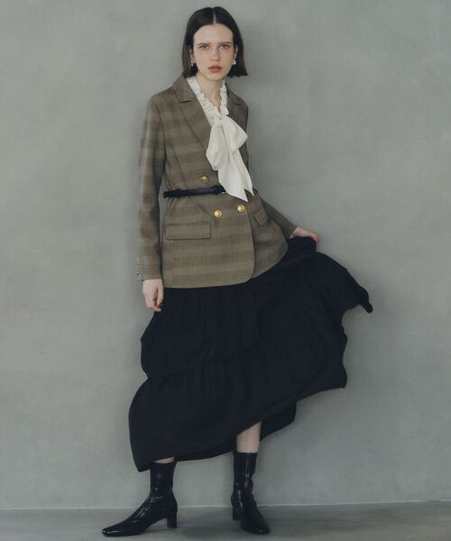 YECCA VECCA（イェッカヴェッカ）の「フリルギャザーボウタイブラウス（シャツ/ブラウス・レディース・ピンク/オフホワイト/ブラウン・FREE）」の21枚目の写真