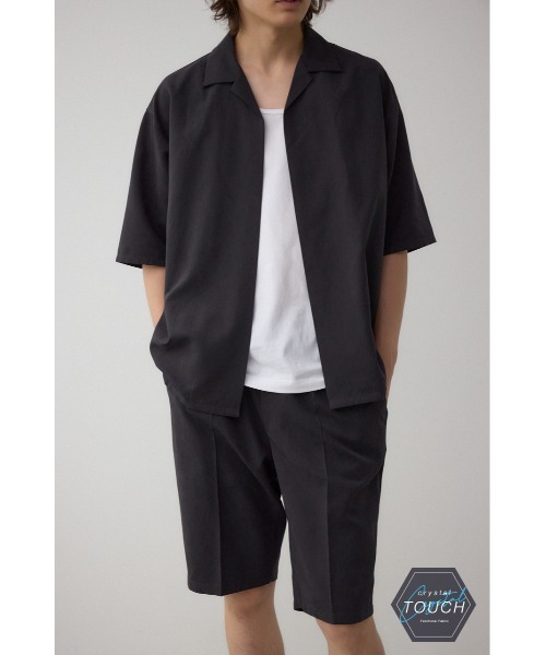 AZUL by moussy(アズールバイマウジー)の「C/Tフェイクスウェードショートパンツセットアップ(テーラードジャケット・メンズ・グレー/ブラック・MEDIUM/LARGE)」の1枚目の写真
