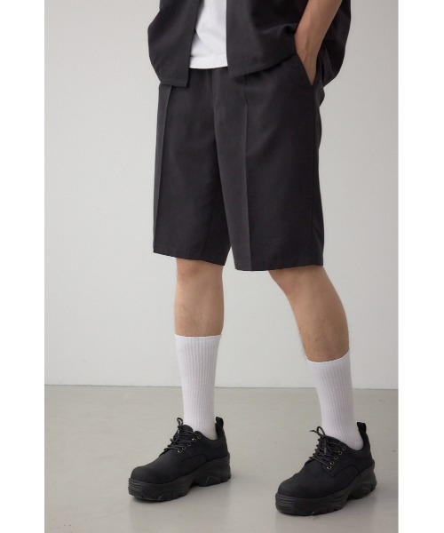 AZUL by moussy(アズールバイマウジー)の「C/Tフェイクスウェードショートパンツセットアップ(テーラードジャケット・メンズ・グレー/ブラック・MEDIUM/LARGE)」の4枚目の写真
