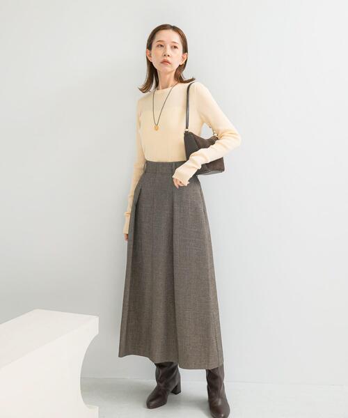 URBAN RESEARCH ROSSO WOMEN（アーバンリサーチ　ロッソ）の「シルク混リブデザインニット（ニット/セーター・レディース・ホワイト系その他/ホワイト/ネイビー/グレー・FREE）」の10枚目の写真
