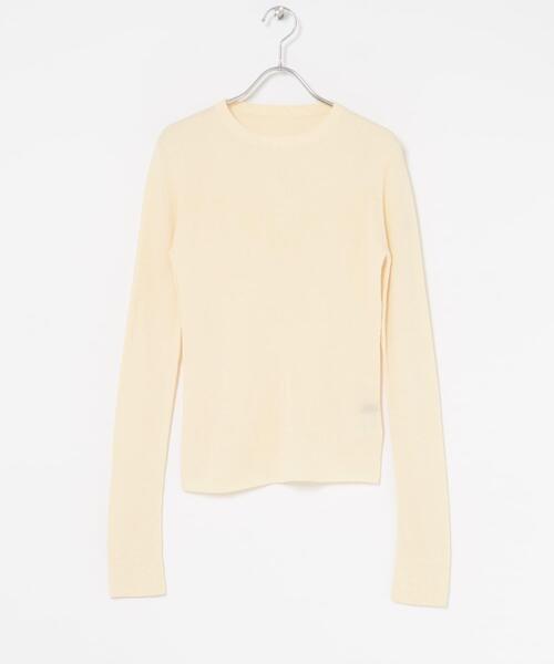 URBAN RESEARCH ROSSO WOMEN（アーバンリサーチ　ロッソ）の「シルク混リブデザインニット（ニット/セーター・レディース・ホワイト系その他/ホワイト/ネイビー/グレー・FREE）」の11枚目の写真