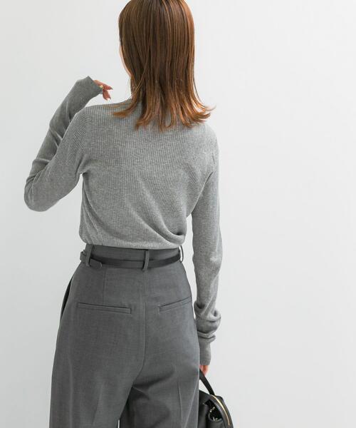 URBAN RESEARCH ROSSO WOMEN（アーバンリサーチ　ロッソ）の「シルク混リブデザインニット（ニット/セーター・レディース・ホワイト系その他/ホワイト/ネイビー/グレー・FREE）」の13枚目の写真