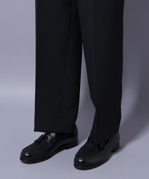 NANO universe（ナノユニバース）の「Reflax(R) ダブルクロスウェザーストレートパンツ(セットアップ可)（その他パンツ・メンズ・チャコール/ブラック・M/L）」の22枚目の写真