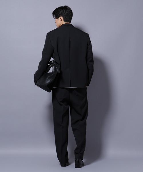 NANO universe（ナノユニバース）の「Reflax(R) ダブルクロスウェザーストレートパンツ(セットアップ可)（その他パンツ・メンズ・チャコール/ブラック・M/L）」の16枚目の写真