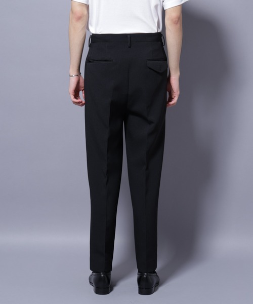 NANO universe（ナノユニバース）の「Reflax(R) ダブルクロスウェザーストレートパンツ(セットアップ可)（その他パンツ・メンズ・チャコール/ブラック・M/L）」の18枚目の写真