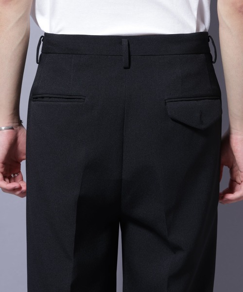 NANO universe（ナノユニバース）の「Reflax(R) ダブルクロスウェザーストレートパンツ(セットアップ可)（その他パンツ・メンズ・チャコール/ブラック・M/L）」の21枚目の写真