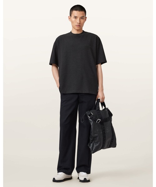 ALLSAINTS(オールセインツ)の「XANDER FLOCKED LOGO OVERSIZED T-SHIRT | XANDER フロック加工 ロゴ オーバーサイズ Tシャツ(Tシャツ/カットソー・メンズ・グレー系その他・S/M/L/XL/XS)」の3枚目の写真