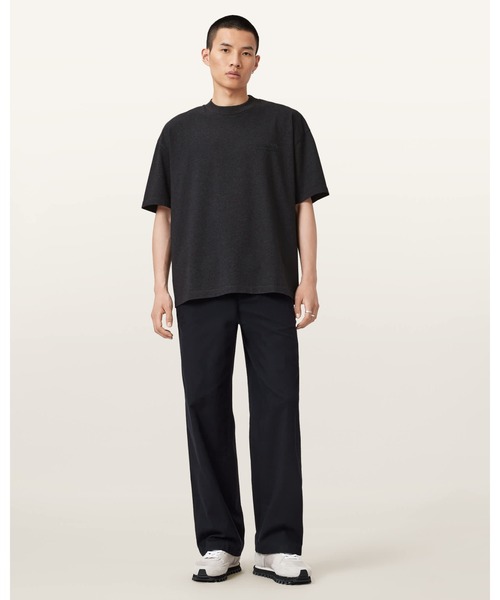 ALLSAINTS(オールセインツ)の「XANDER FLOCKED LOGO OVERSIZED T-SHIRT | XANDER フロック加工 ロゴ オーバーサイズ Tシャツ(Tシャツ/カットソー・メンズ・グレー系その他・S/M/L/XL/XS)」の5枚目の写真