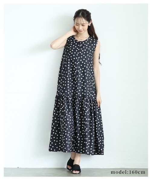 【週末セール❗️11/30まで❗️】オールドマンズテイラー　ノースリーブワンピース フロッキードットノースリーブワンピース（ワンピース）｜Sawa a la