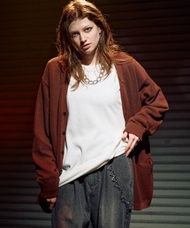 CASPER JOHN | Birds eye V-neck cardigan/バーズアイVネックカーディガン(カーディガン/ボレロ)