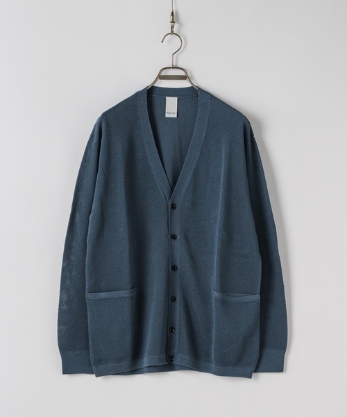 CASPER JOHN(キャスパージョン)の「Birds eye V-neck cardigan/バーズアイVネックカーディガン(カーディガン/ボレロ・メンズ・ブラウン/ブラック/ブルー・SMALL/MEDIUM/LARGE/X-SMALL)」の9枚目の写真