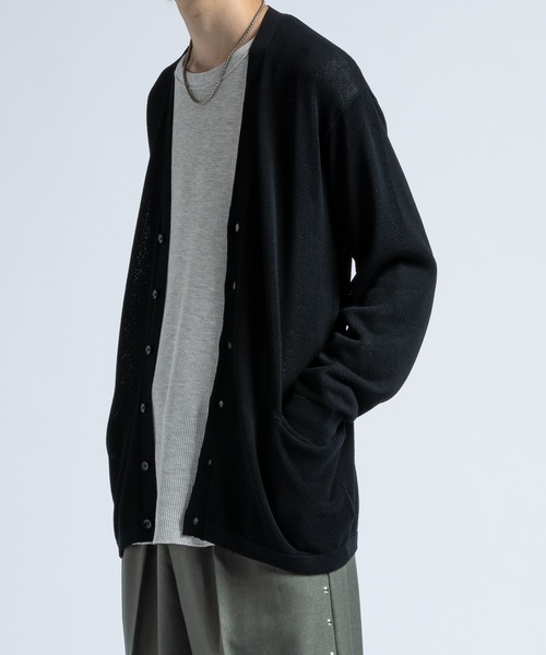 CASPER JOHN(キャスパージョン)の「Birds eye V-neck cardigan/バーズアイVネックカーディガン(カーディガン/ボレロ・メンズ・ブラウン/ブラック/ブルー・SMALL/MEDIUM/LARGE/X-SMALL)」の22枚目の写真