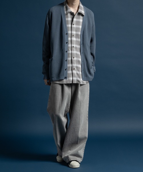 CASPER JOHN(キャスパージョン)の「Birds eye V-neck cardigan/バーズアイVネックカーディガン(カーディガン/ボレロ・メンズ・ブラウン/ブラック/ブルー・SMALL/MEDIUM/LARGE/X-SMALL)」の16枚目の写真