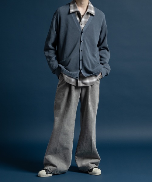 CASPER JOHN(キャスパージョン)の「Birds eye V-neck cardigan/バーズアイVネックカーディガン(カーディガン/ボレロ・メンズ・ブラウン/ブラック/ブルー・SMALL/MEDIUM/LARGE/X-SMALL)」の18枚目の写真