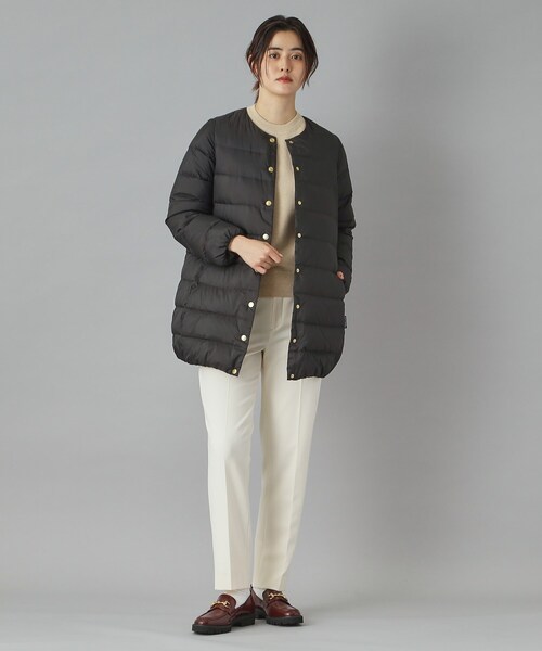 Traditional Weatherwear(トラディショナルウェザーウェア)の「Traditional Weatherwear(トラディショナル ウェザーウェア)ARKLEY ロングダウンジャケット(ダウンジャケット/コート・レディース・ブラック/ベージュ・02/01)」の7枚目の写真