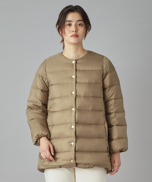 Traditional Weatherwear(トラディショナルウェザーウェア)の「Traditional Weatherwear(トラディショナル ウェザーウェア)ARKLEY ロングダウンジャケット(ダウンジャケット/コート・レディース・ブラック/ベージュ・02/01)」の9枚目の写真