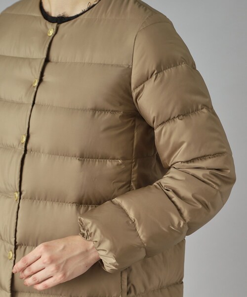 Traditional Weatherwear(トラディショナルウェザーウェア)の「Traditional Weatherwear(トラディショナル ウェザーウェア)ARKLEY ロングダウンジャケット(ダウンジャケット/コート・レディース・ブラック/ベージュ・02/01)」の13枚目の写真