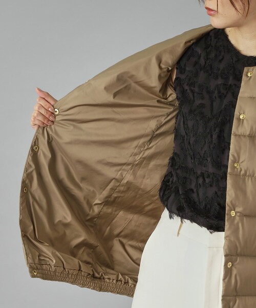 Traditional Weatherwear(トラディショナルウェザーウェア)の「Traditional Weatherwear(トラディショナル ウェザーウェア)ARKLEY ロングダウンジャケット(ダウンジャケット/コート・レディース・ブラック/ベージュ・02/01)」の16枚目の写真