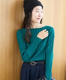 le.coeur blanc | ボートネックリブニット(ニット/セーター)