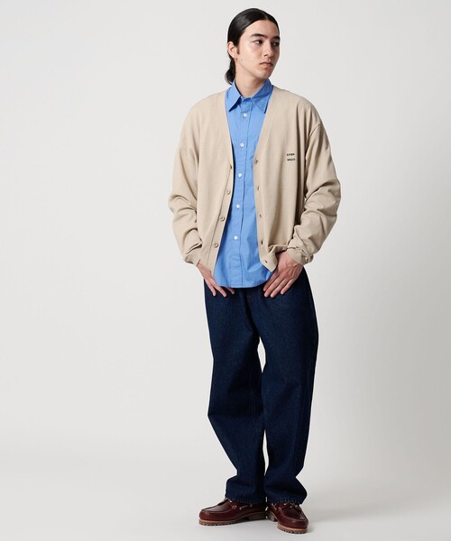 CITEN（シテン）の「＜CITEN＞ハイゲージニットVネックカーディガン（カーディガン/ボレロ・メンズ・ブラック/ベージュ・L/M）」の6枚目の写真