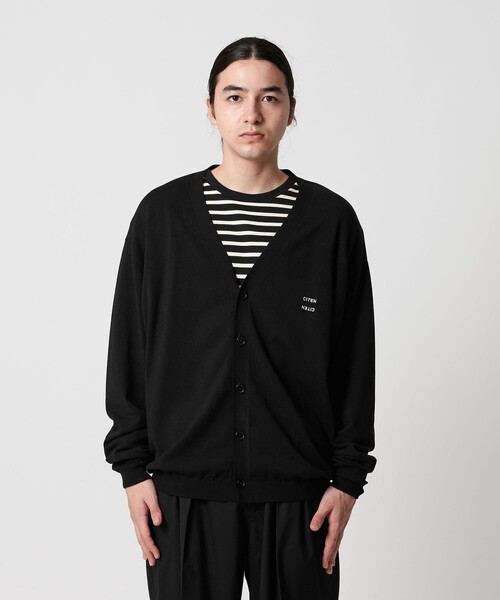 CITEN（シテン）の「＜CITEN＞ハイゲージニットVネックカーディガン（カーディガン/ボレロ・メンズ・ブラック/ベージュ・L/M）」の7枚目の写真