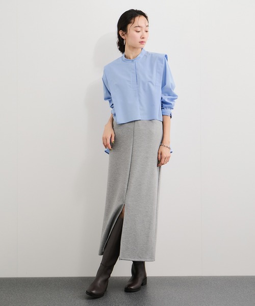 LE CERCLE par rope'（ルセルクルパーロペ）の「ブロード2WAYヘムタックブラウス（シャツ/ブラウス・レディース・サックスブルー/ライトグレー/ホワイト/ベージュ・FREE）」の8枚目の写真