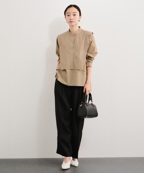 LE CERCLE par rope'（ルセルクルパーロペ）の「ブロード2WAYヘムタックブラウス（シャツ/ブラウス・レディース・サックスブルー/ライトグレー/ホワイト/ベージュ・FREE）」の12枚目の写真