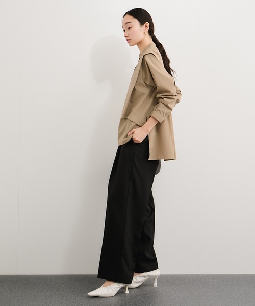 LE CERCLE par rope'（ルセルクルパーロペ）の「ブロード2WAYヘムタックブラウス（シャツ/ブラウス・レディース・サックスブルー/ライトグレー/ホワイト/ベージュ・FREE）」の13枚目の写真